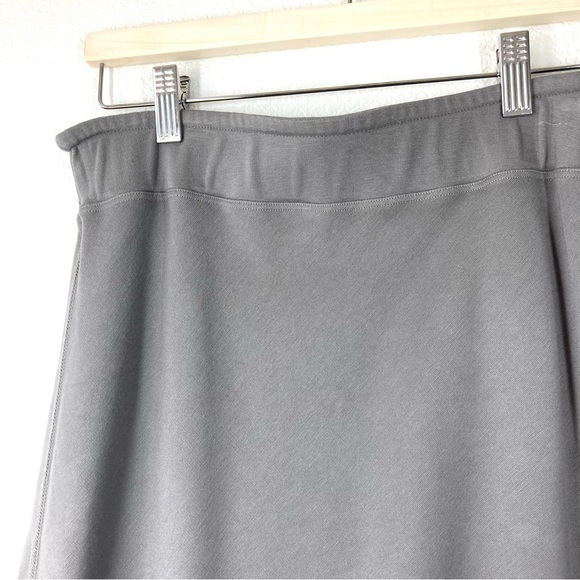 Vulin Midi Skirt Medium Cotton Spandex Stretch Waist Minimalist A Line - Picture 10 of 16